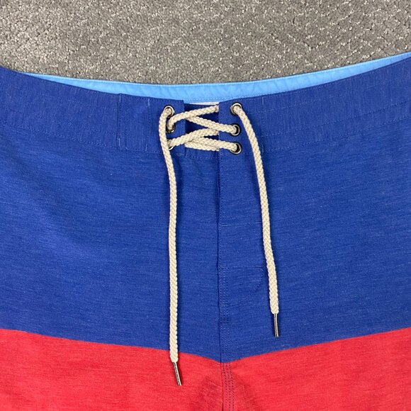 Fair Harbor Nautilus Board Shorts Men's 34 Blue Red Swim Trunks Shorts - Picture 4 of 13